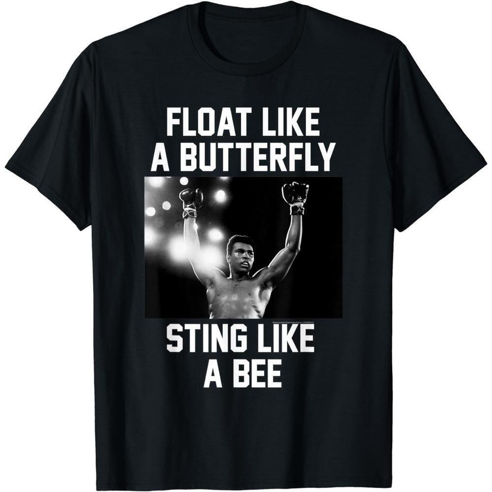 Muhammad Ali Float Like A Butterfly T Shirt Boxing Graphic Fan Gift Retro Tee